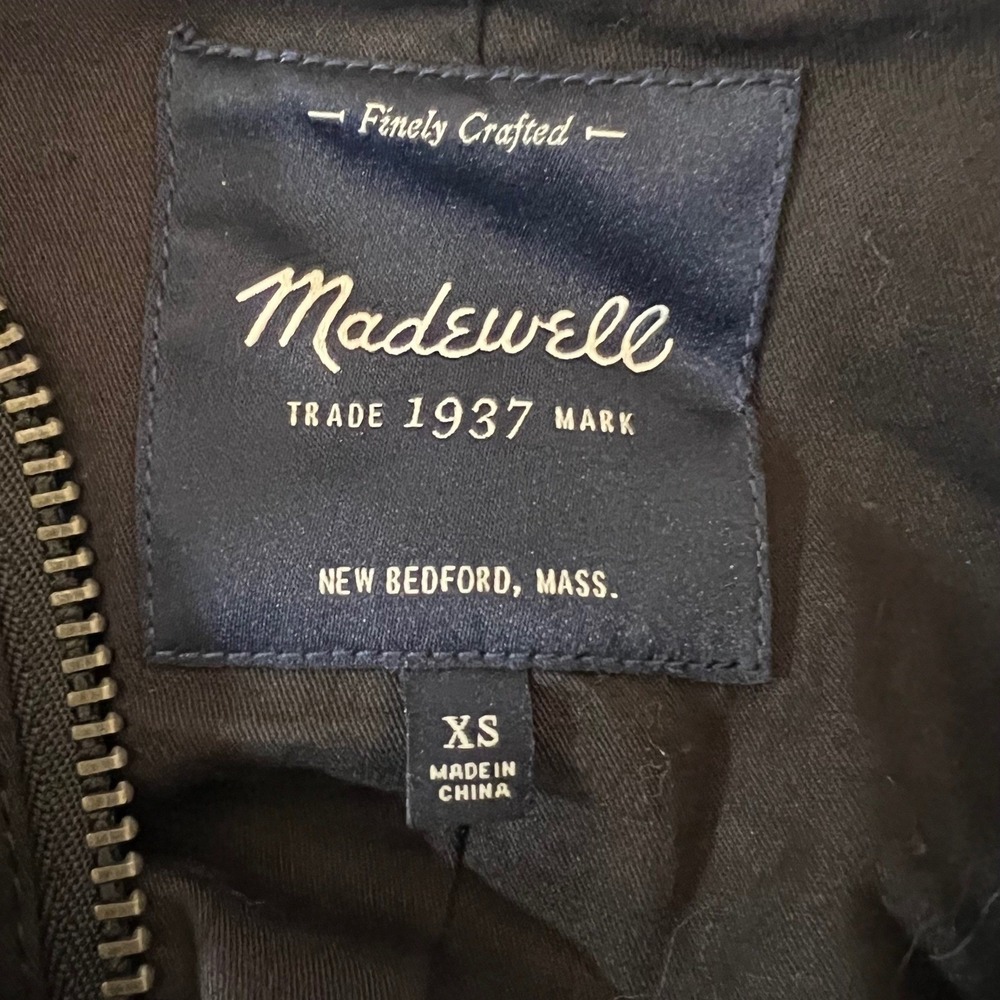 Madewell Black Sherpa Fleece Teddy Zip Front Jacket E4577 XS - Picture 7 of 9
